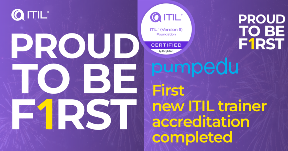 We have our first ITIL5 certified instructor